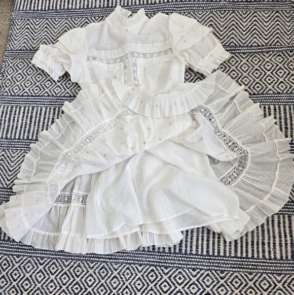 By Malina IRO Mini Dress Lase Details Romantic Embroided Coquette Size Small - Picture 16 of 16